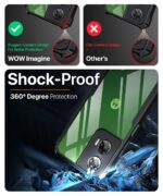 kelpuj Shock Proof Clear Protective Back Case for Motorola Moto G35 5G - AirEDGE Technology | 360 Degree Camera Protection | Transparent Hybrid Back Case Mobile Cover - Black - Image 6