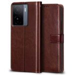 Shock Proof Flip Cover Back Case for Iqoo Z7 5G | Magnetic Wallet Leather Case with Stand - Image 4