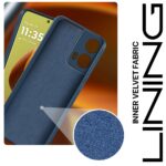 Back Cover for Motorola Moto G85 5G | Ultra Slim Soft Rubberised Case | Inner Velvet Fabric Lining | Matte Silicone Flexible Mobile Case | Camera Protection - Blue - Image 3