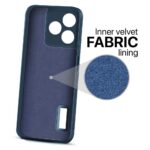 Back Cover for Realme Narzo N53 | Realme C53 | Realme C51 | Camera Bump Protection & Inner Velvet Fabric Lining | Ultra Slim Matte Soft Rubberised Case Cover (Pitch Blue) - Image 2