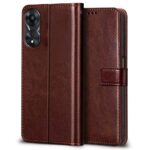 Shock Proof Flip Cover Back Case for Oppo A78 5G | Magnetic Wallet Leather Case with Stand - Image 4