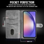 Shock Proof Flip Cover Back Case for Samsung Galaxy A54 5G | Magnetic Wallet Leather Case with Stand - Image 6