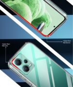 Crystal Clear Transparent Back Case Cover for Redmi Note 12 5G | Poco X5 5G | Full Device & Camera Prorection Shockproof TPU Silicone Back Cover Case Transparent - Image 8