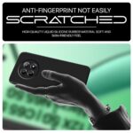 Back Cover for Realme Narzo 70X 5G | 12 5G | 12X 5G | C65 | N65 | Slim Soft Rubberised Case | Inner Velvet Fabric Lining | Matte Silicone Flexible Mobile Case | Camera Protection - Black - Image 5