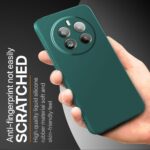 Back Cover for Realme 12 Pro 5G | 12 Pro Plus 5G | P1 Pro | Ultra Slim Soft Rubberised Case | Inner Velvet Fabric Lining | Matte Silicone Flexible Mobile Case | Camera Protection - Green - Image 5