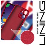 Back Cover for Xiaomi Mi Redmi A1 | Redmi A2 | Ultra Slim Soft Rubberised Case | Inner Velvet Fabric Lining | Matte Silicone Flexible Mobile Case | Camera Protection - Crimson Red - Image 3