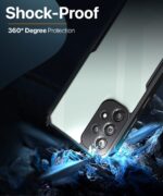 kelpuj Shock Proof Clear Protective Back Case for Samsung Galaxy A73 5G - AirEDGE Technology | 360 Degree Camera Protection | Transparent Hybrid Back Case Mobile Cover - Black - Image 4