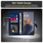 Shock Proof Flip Cover Back Case for Motorola Moto Edge 60 Fusion | Magnetic Wallet Leather Case with Stand - Image 3
