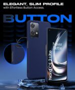 kelpuj Slim Frameless Back Cover for 1+ OnePlus Nord CE 2 Lite 5G | Ultra Thin Lightweight Design & Camera Protection | Soft Matte Silicone Flexible Mobile Case (Blue) - Image 6