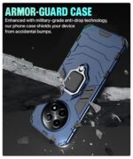 Shockproof Back Case Mobile Cover for Realme Narzo 70X | Realme 12 5G | 12X 5G | C65 5G | N65 5G | Back Cover Case (Tough Armor | Hybrid PC + TPU | Ring Holder & in-Built Kickstand | Blue) - Image 5