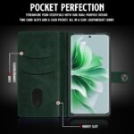 Shock Proof Flip Cover Back Case for Oppo Reno 11 Pro 5G | Magnetic Wallet Leather Case with Stand - Image 6