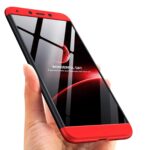 3 in 1 Double Dip Hybrid PC All Angle Protection Lightweight Matte Hard Back Cover for Xiaomi Redmi 6 (Black with Blue) - Image 3