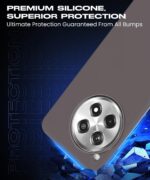 Slim Frameless Back Cover for 1+ OnePlus 12R 5G | Ultra Thin Lightweight Design & Camera Protection | Soft Matte Silicone Flexible Mobile Case (Grey) - Image 8