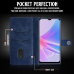 Shock Proof Flip Cover Back Case for Oppo A78 5G | Magnetic Wallet Leather Case with Stand - Image 6