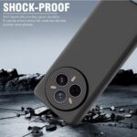 Back Cover for Realme 14 Pro 5G | Ultra Slim Soft Rubberised Case | Inner Velvet Fabric Lining | Matte Silicone Flexible Mobile Case | Camera Protection - Black - Image 3