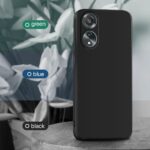 Back Cover for Oppo A78 4G | Ultra Slim Soft Rubberised Case | Inner Velvet Fabric Lining | Matte Silicone Flexible Mobile Case | Camera Protection - Black - Image 3