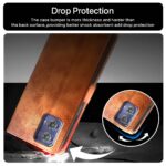 Shock Proof Flip Cover Back Case for Motorola Moto G73 5G | Magnetic Wallet Leather Case with Stand - Image 6