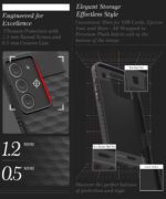 kelpuj Back Cover for Realme 14x 5G | Realme Narzo 80x | P3x with Hexa Cube Design | Ultra Slim Soft Case | Velvet Fabric | Matte Silicone Flexible Mobile Case | Camera Protection - Black - Image 6