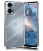kelpuj Crystal Clear Transparent Back Case Cover for Motorola Moto G24 Power 5G | Full Device & Camera Protection Shockproof TPU Silicone Back Cover Case Transparent - Image 2