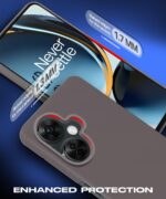 Slim Frameless Back Cover for 1+ OnePlus Nord CE 3 Lite 5G | Ultra Thin Lightweight Design & Camera Protection | Soft Matte Silicone Flexible Mobile Case (Grey) - Image 8