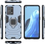 Shock Proof Back Case Mobile Cover for Oppo F21 Pro 4G | Back Cover Case (Tough Armor | Hybrid PC + TPU | Ring Holder & in-Built Kickstand | Blue) - Image 5