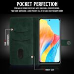 Shock Proof Flip Cover Back Case for Oppo F23 5G | Magnetic Wallet Leather Case with Stand - Image 4