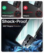 kelpuj Shock Proof Clear Protective Back Case for Samsung Galaxy A16 5G - AirEDGE Technology | 360 Degree Camera Protection | Transparent Hybrid Back Case Mobile Cover - Black - Image 6