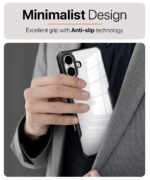 Shock Proof Clear Protective Back Case for iPhone 16 Plus - AirEDGE Technology | 360 Degree Camera Protection | Transparent Hybrid Back Case Mobile Cover - Black - Image 5