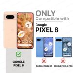 Shock Proof Clear Protective Back Case for Google Pixel 8 - AirEDGE Technology | 360 Degree Camera Protection | Transparent Hybrid Back Case Mobile Cover - Black - Image 2