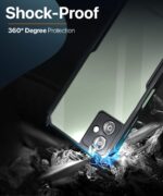 kelpuj Shock Proof Clear Protective Back Case for Samsung Galaxy F14 5G - AirEDGE Technology | 360 Degree Camera Protection | Transparent Hybrid Back Case Mobile Cover - Earthy Black - Image 4