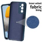 kelpuj for Samsung Galaxy F13 M13 4G Slim Ultra Soft Rubberised Back Cover Inner Velvet Fabric Lining Matte Silicone Flexible Camera Protection Back Case - Blue - Image 6