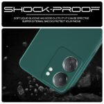 Back Cover for Xiaomi Redmi 13C 4G | Poco C65 | Ultra Slim Soft Rubberised Case | Inner Velvet Fabric Lining | Matte Silicone Flexible Mobile Case | Camera Protection  Green - Image 6