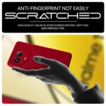 Back Cover for Realme Narzo 60X 5G | 11 5G | 11X 5G | C67 | Slim Soft Rubberised Case | Inner Velvet Fabric Lining | Matte Silicone Flexible Mobile Case | Camera Protection - Crimson Red - Image 6