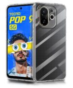 Crystal Clear Transparent Back Cover Case Compatible with Tecno Pop 9 5G & Tecno Spark 30C 5G Shockproof Flexible TPU Silicone Case with Full Body & Camera Protection Transparent