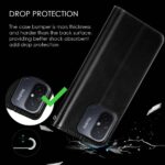 Shock Proof Flip Cover Back Case for Xiaomi Redmi 12C | Magnetic Wallet Leather Case with Stand - Image 3