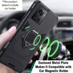 kelpuj Shock Proof Back Case Cover for 1+ OnePlus 10R 5G | 10R Prime 5G (Armor | Hybrid PC + TPU | Full Protection with Ring Holder Kickstand | Carbon Black) - Image 6