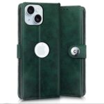 Shock Proof Flip Cover Back Case for Iphone 15 Plus | Magnetic Wallet Leather Case with Stand - Image 4
