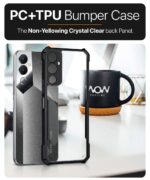 Shock Proof Clear Back Cover Case Mobile Cover for Tecno POVA 4 (Hard | Hybrid PC + TPU | Full Armour Device & Camera Protection | Black) - Image 4