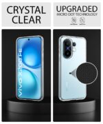 Transparent Back Cover Case for Vivo X200 FE | Raised Bumps for Full Device & Camera Protection Shockproof TPU Silicone Back Case Mobile Cover Transparent - Image 3