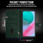Shock Proof Flip Cover Back Case for Samsung Galaxy M54 | Magnetic Wallet Leather Case with Stand - Image 4