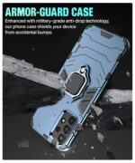 kelpuj Shock Proof Back Case Mobile Cover for Samsung Galaxy A13 4G | Back Cover Case (Tough Armor | Hybrid PC + TPU | Ring Holder & in-Built Kickstand | Blue) - Image 6