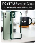 kelpuj TPU+PC Shock Proof Clear Protective Back Case for Samsung Galaxy F14 5G-Airedge Technology|360 Degree Camera Protection|Transparent Hybrid Back Case Mobile Cover-Green - Image 6