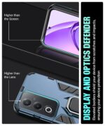 Shock Proof Back Case Mobile Cover for Oppo A3 Pro 5G | Oppo K12x 5G | Back Cover Case (Tough Armor | Hybrid PC + TPU | Ring Holder & in-Built Kickstand | Blue) - Image 8