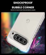 Transparent Back Cover Case Compatible with Google Pixel 9 Pro Shockproof TPU Silicone Mobile Cover with Raised Bumps for Full Body & Camera Protection Clear/Transparent - Image 5