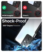 kelpuj Shock Proof Clear Protective Back Case for Samsung Galaxy A15 5G - AirEDGE Technology | 360 Degree Camera Protection | Transparent Hybrid Back Case Mobile Cover - Black - Image 6