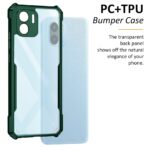 Shock Proof Clear Back Case Mobile Cover for Xiaomi Redmi A1 | Redmi A2 (Hard | Hybrid PC + TPU | Full Armour Device & Camera Protection | Green) - Image 5