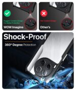Shock Proof Clear Protective Back Case for Tecno Camon 30 5G AirEDGE Technology | 360 Degree Camera Protection | Transparent Hybrid Back Case Mobile Cover Black - Image 4