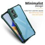 Shock Proof Clear Back Case Mobile Cover for Oppo A17 (Hard | Hybrid PC + TPU | Full Armour Device & Camera Protection | Green) - Image 5