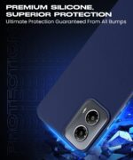 Slim Frameless Back Cover for Motorola Moto G34 5G | Moto G45 5G | Ultra Thin Lightweight Design & Camera Protection | Soft Matte Silicone Flexible Mobile Case (Blue) - Image 5