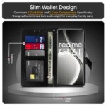 Shock Proof Flip Cover Back Case for Realme Gt 6T 5G | Magnetic Wallet Leather Case with Stand - Image 6